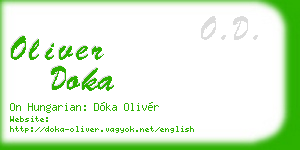 oliver doka business card